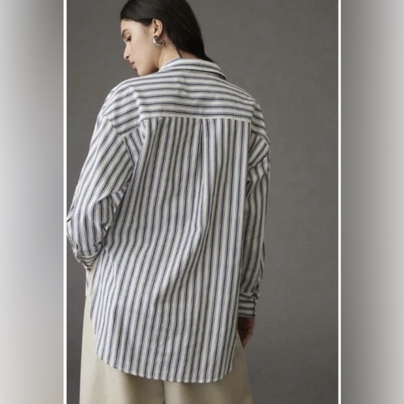 Maeve Anthropologie Bennet Striped Shirt - Picture 2 of 11